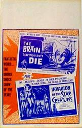 image of The Brain That Wouldn't Die / Invasion of the Star Creatures movie poster
